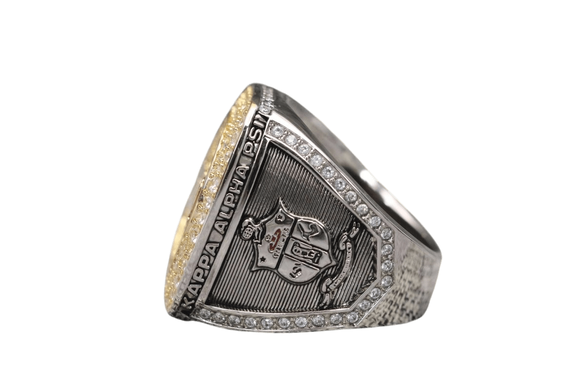Kappa Alpha Psi Fraternity Ring (ΚΑΨ) - Shine Series, Dual Finish - fratrings
