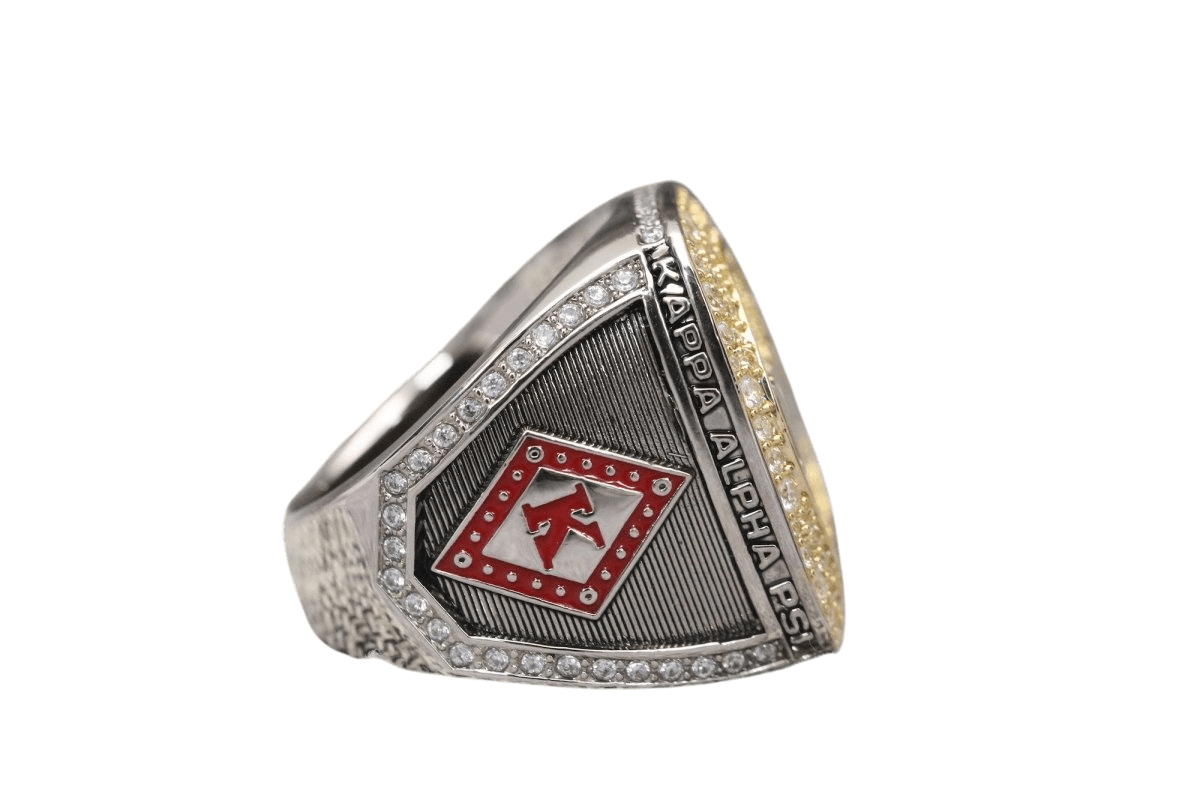 Kappa Alpha Psi Fraternity Ring (ΚΑΨ) - Shine Series, Dual Finish - fratrings