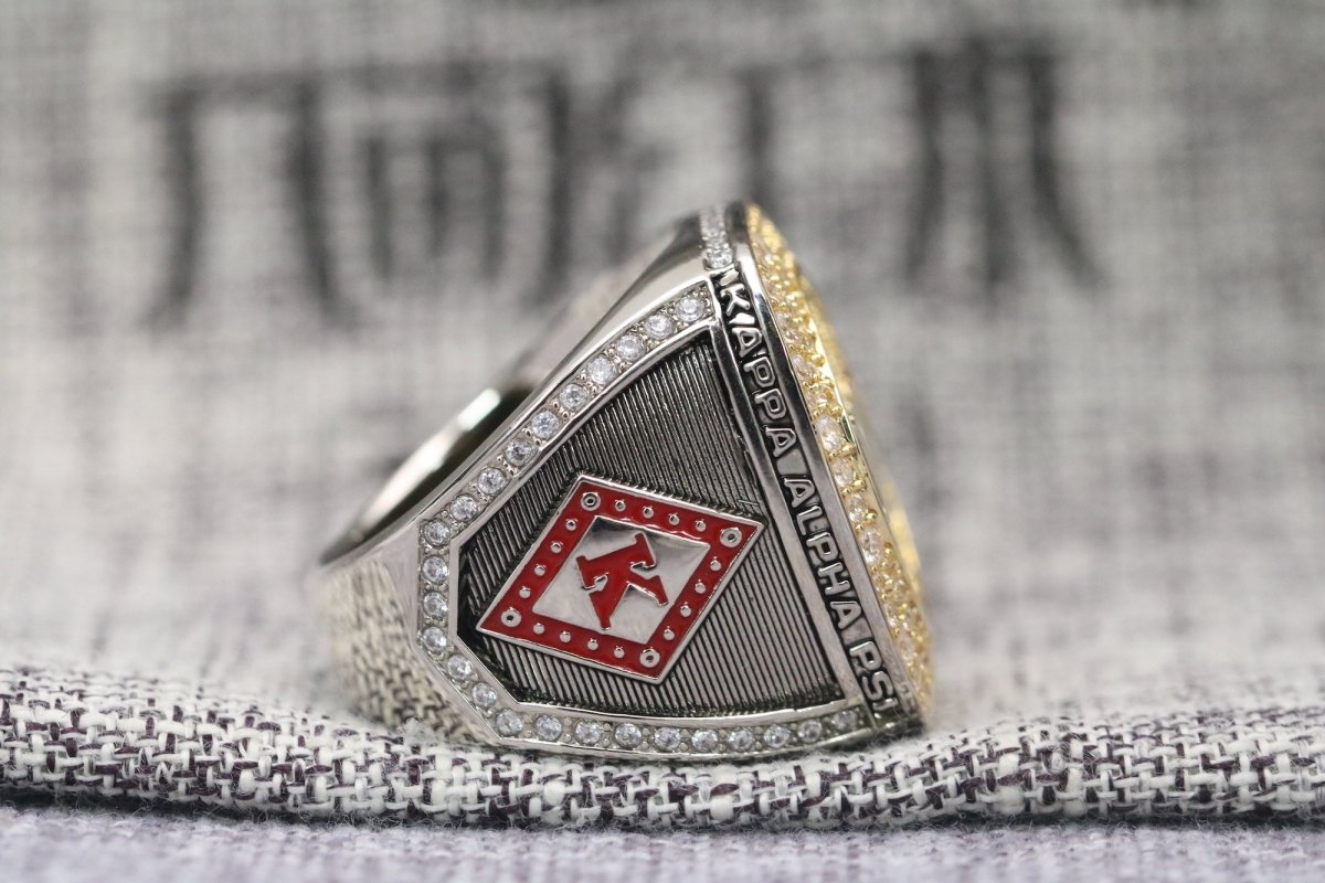 Kappa Alpha Psi Fraternity Ring (ΚΑΨ) - Shine Series, Yellow Gold Face - fratrings