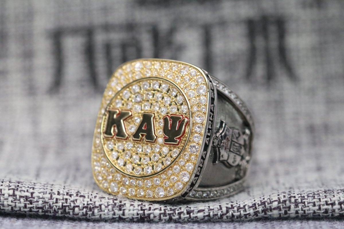 Kappa Alpha Psi Fraternity Ring (ΚΑΨ) - Shine Series, Yellow Gold Face - fratrings