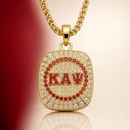 Kappa Alpha Psi Pendant Necklace - Big Boy Series, Gold - fratrings