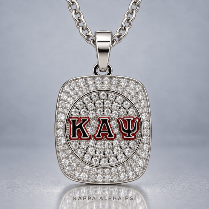 Kappa Alpha Psi Pendant Necklace - Shine Series, Silver