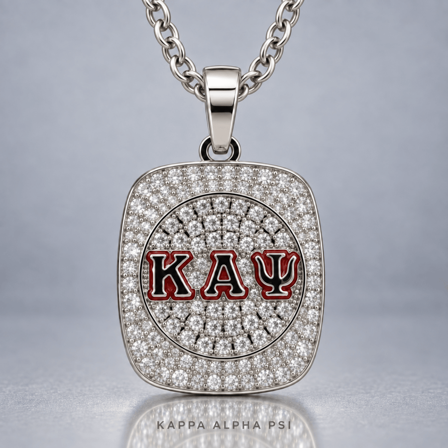 Kappa Alpha Psi Pendant Necklace - Shine Series, Silver