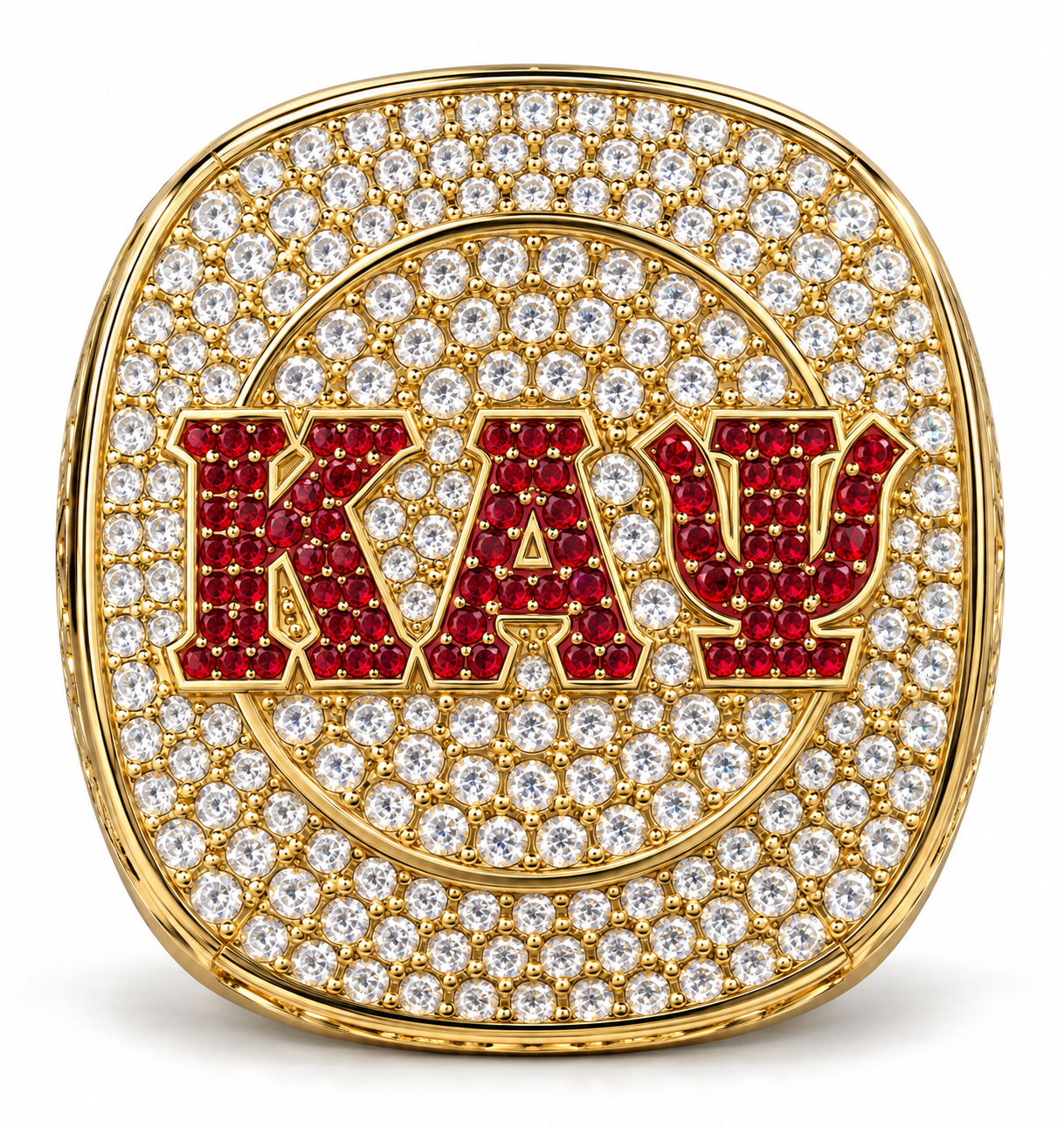 Kappa Alpha Psi XL Official Ring in yellow gold, KAΨ face