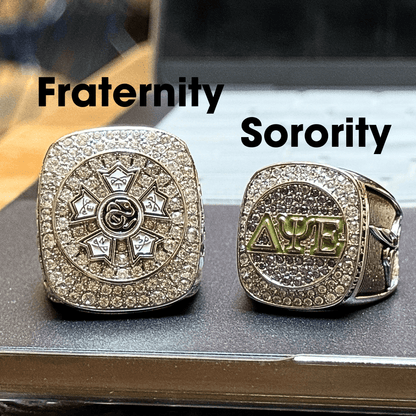 Kappa Epsilon Psi Military Sorority Ring (KEΨ) - Shine Series, Silver - fratrings