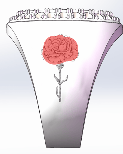 Kappa Kappa Psi Fraternity Ring (KKΨ) - Flower Series, Gold Face - fratrings
