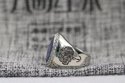Kappa Kappa Psi Fraternity Ring (KKΨ) - Flower Series, Silver - fratrings