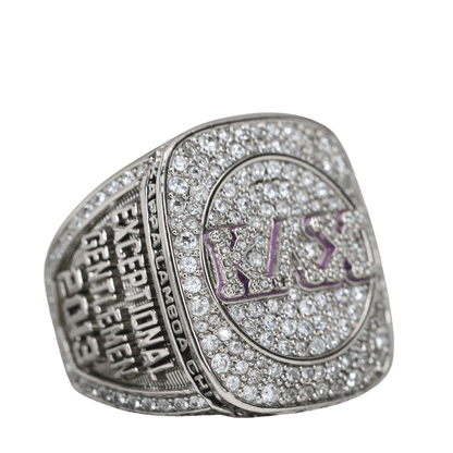 Kappa Lambda Chi Fraternity Ring (KLX) - Shine Series, Silver - fratrings