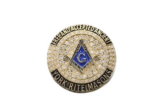 Masonic Ring NGL 1847 York Rite, 18k Dual Finish - fratrings