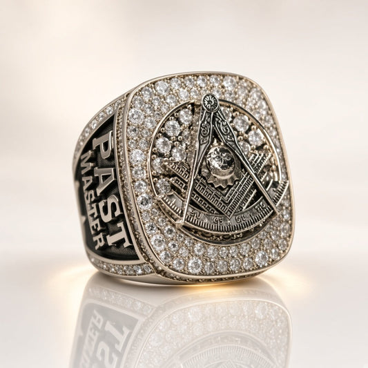 Masons Past Master Official Series Ring, Eye of Providence, Silver - fratrings
