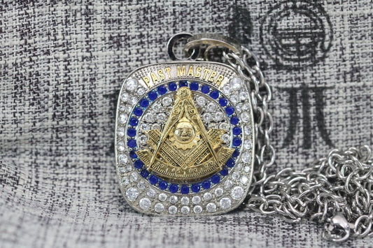 Masons Past Masters Pendant Necklace - Big Boy Series, Golden Compass - fratrings