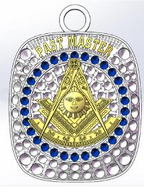 Masons Past Masters Pendant Necklace - Big Boy Series, Silver - fratrings