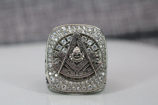 Masons Past Masters Ring (Eye Of The Providence) - Shine Series, Silver - fratrings