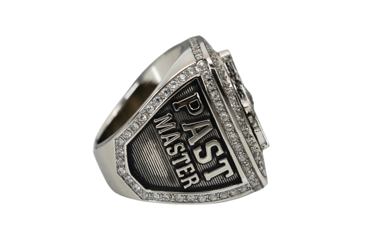 Masons Past Masters Ring (Eye Of The Providence) - Shine Series, Silver - fratrings