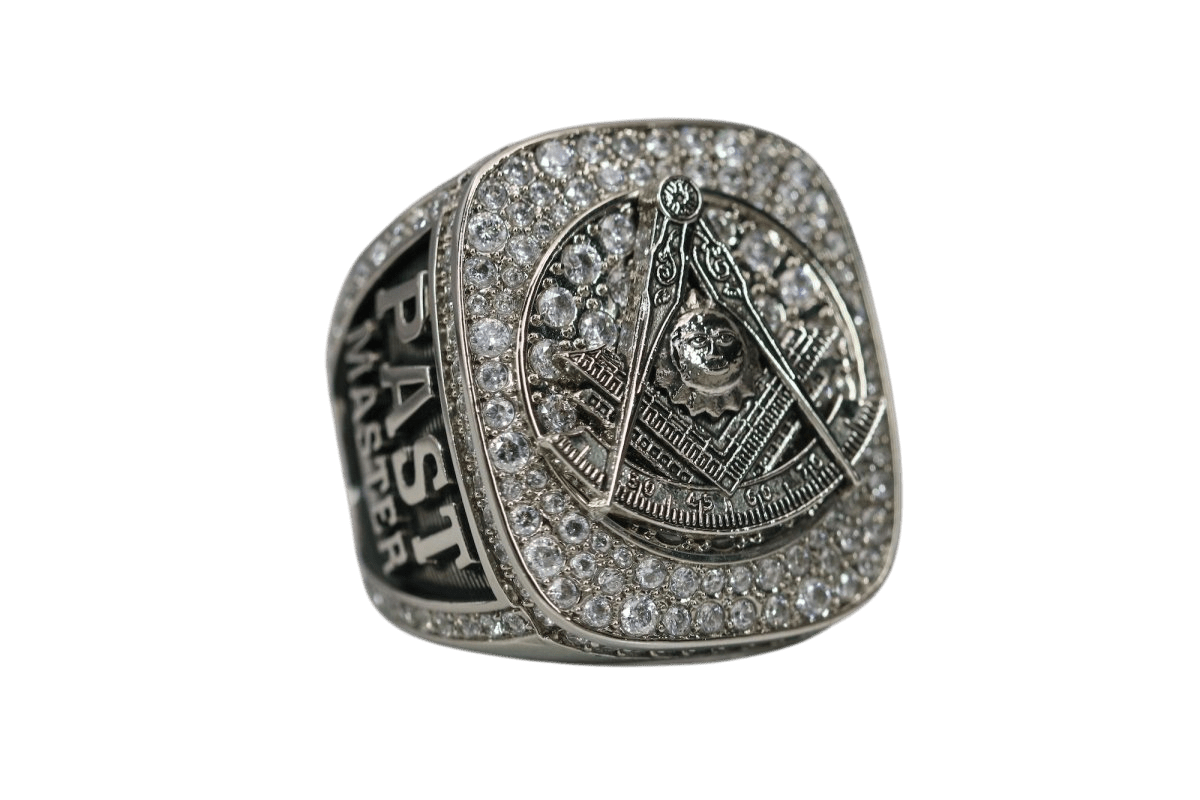 Masons Past Masters Ring (Eye Of The Providence) - Shine Series, Silver - fratrings