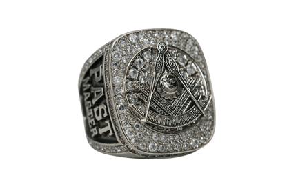 Masons Past Masters Ring (Eye Of The Providence) - Shine Series, Silver - fratrings