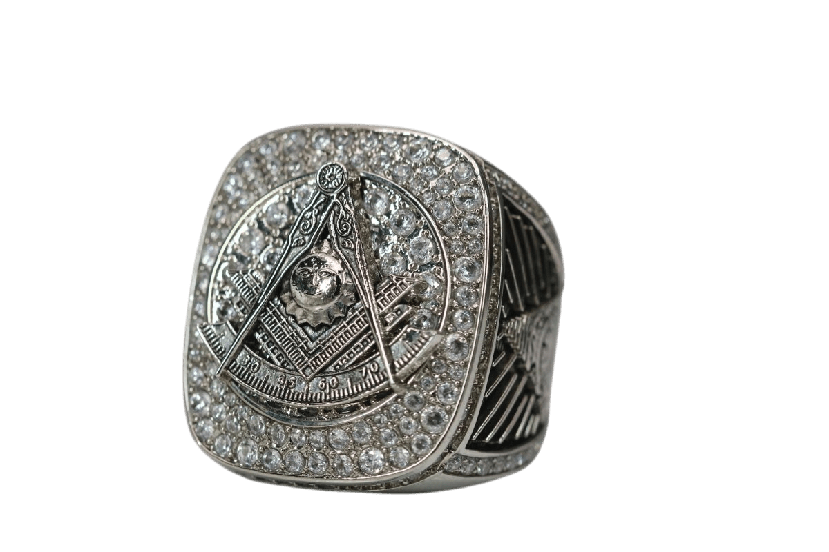 Masons Past Masters Ring (Eye Of The Providence) - Shine Series, Silver - fratrings