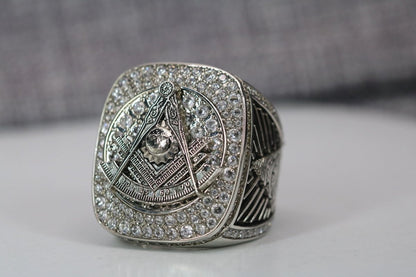 Masons Past Masters Ring (Eye Of The Providence) - Shine Series, Silver - fratrings