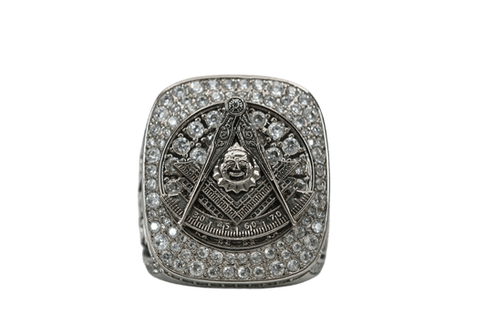 Masons Past Masters Ring (Eye Of The Providence) - Shine Series, Silver - fratrings
