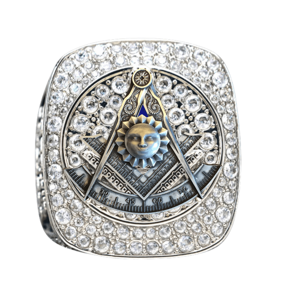 Masons Past Masters Ring (Eye Of The Providence) - Shine Series, Silver - fratrings