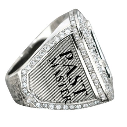 Masons Past Masters Ring (Eye Of The Providence) - Shine Series, Silver - fratrings