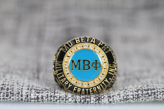 Mu Beta Phi Fraternity Ring (ΜΒΦ) - Classic Man Series, Gold - fratrings