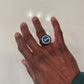 Mu Beta Phi Fraternity Ring (ΜΒΦ) - Shine Series, Silver - fratrings