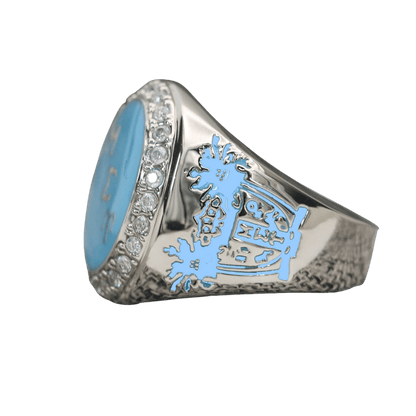 Mu Sigma Upsilon Sorority Ring (ΜΣΥ) - Flower Series, Silver - fratrings