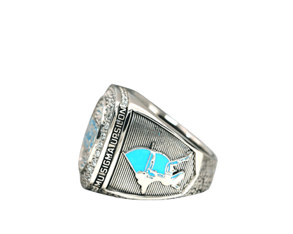 Mu Sigma Upsilon Sorority Ring (ΜΣΥ) - Shine Series, Silver - fratrings