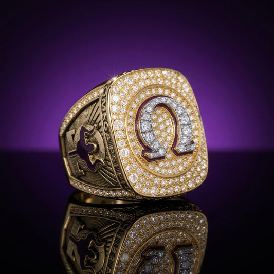 Official Omega Psi Phi Fraternity Ring, Gold Series - fratrings — ΩΨΦ