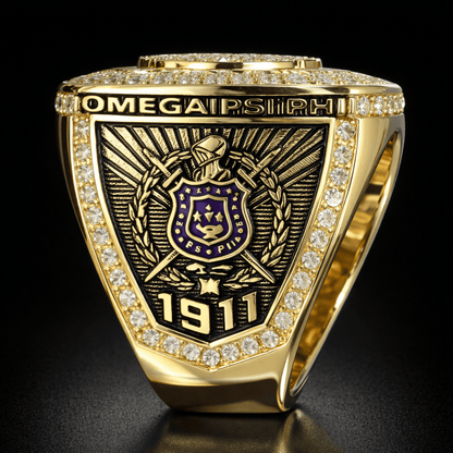 Official Omega Psi Phi Ring, Beta Pi Special Edition Ring - fratrings