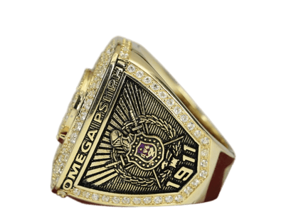 Official Omega Psi Phi Ring, Gold Series - fratrings