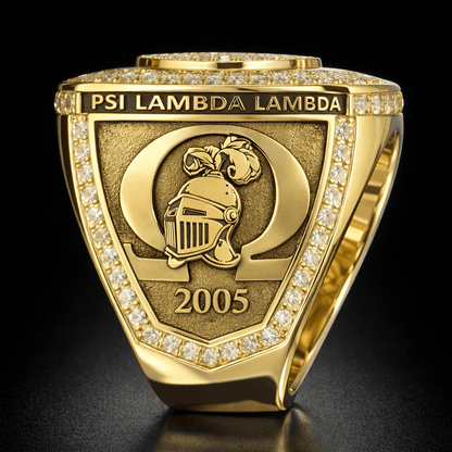 Official Omega Psi Phi Ring, Psi Lambda Lambda Special Edition Ring - fratrings
