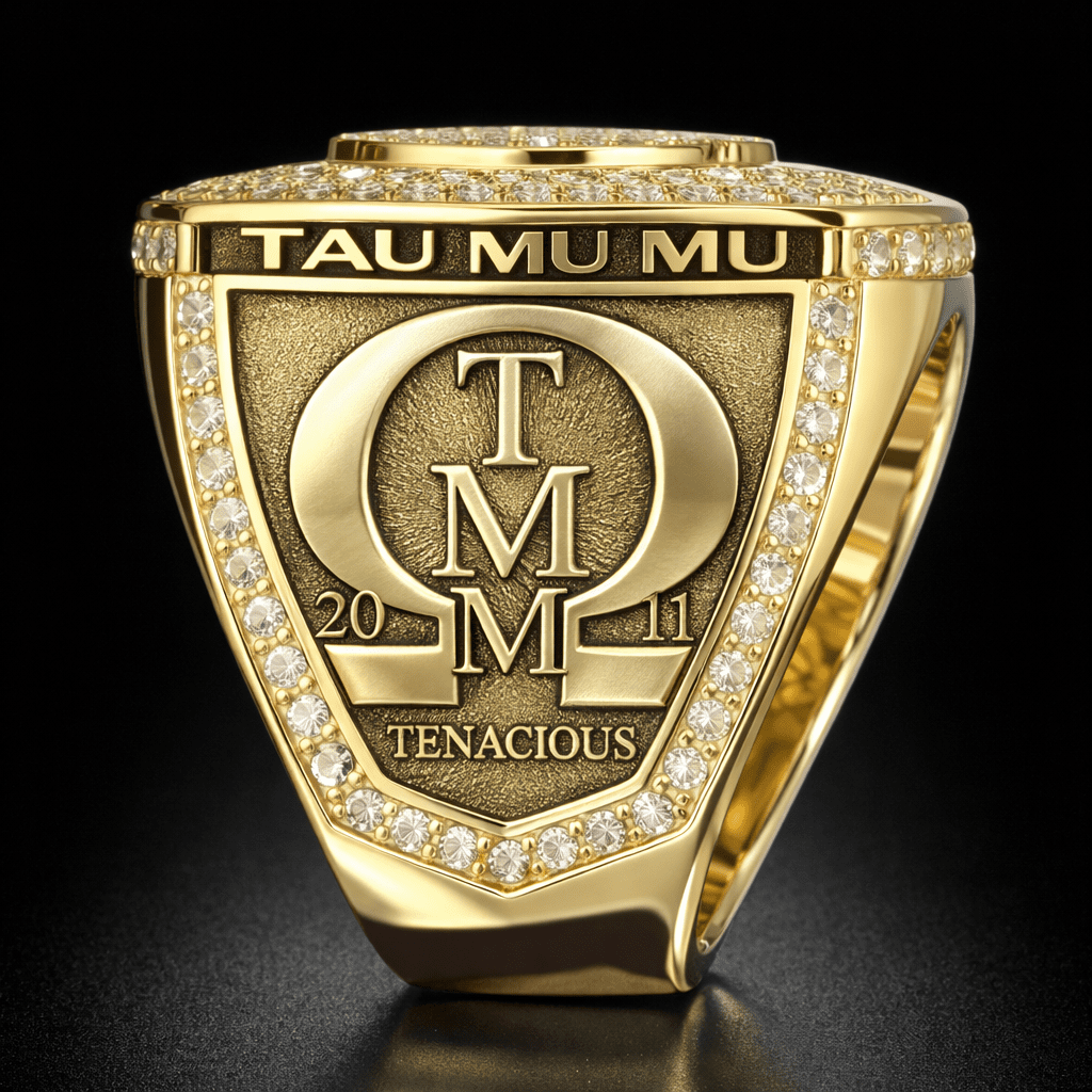 Official Omega Psi Phi Ring, Tau Mu Mu Chapter Special Edition Ring - fratrings