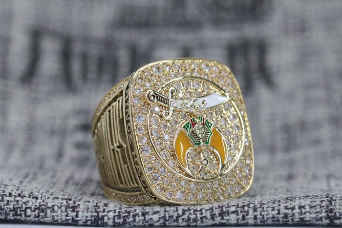 Official Prince Hall Shriners Freemasonry Fraternity Ring - Special Edition Gold, Masons Ring