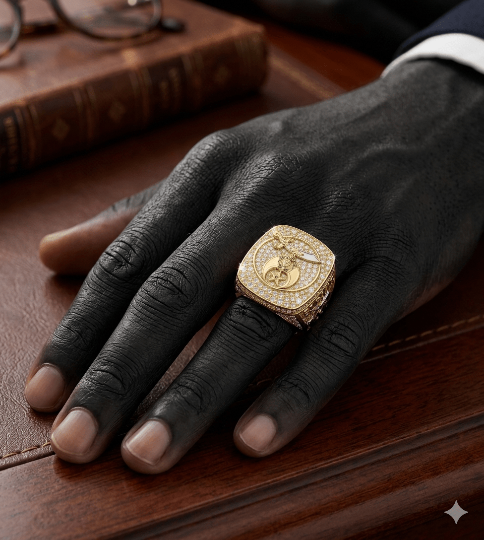 Official Prince Hall Shriners Freemasonry Fraternity Ring - SPECIAL EDITION Gold, Masons Ring - fratrings