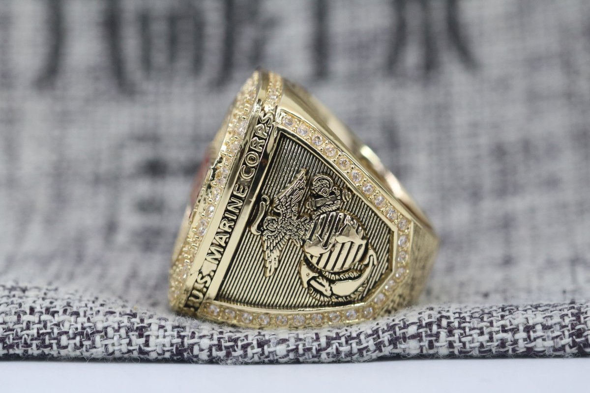 Official U.S. Marines Ring, Gold - fratrings