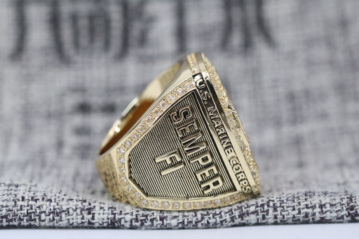Official U.S. Marines Ring, Gold - fratrings