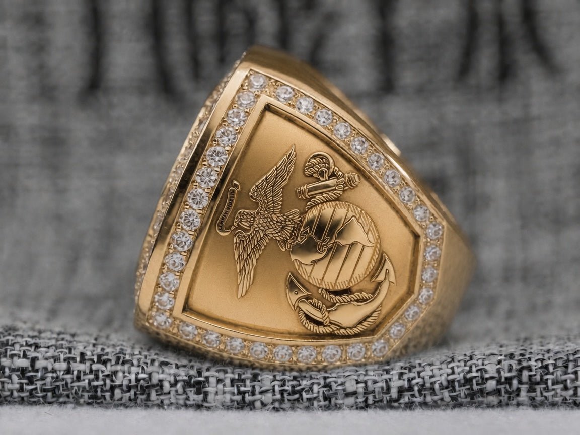 Official U.S. Marines Ring – Special Edition Gold - fratrings