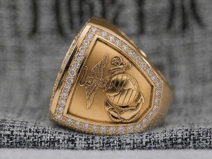 Official U.S. Marines Ring – Special Edition Gold - fratrings