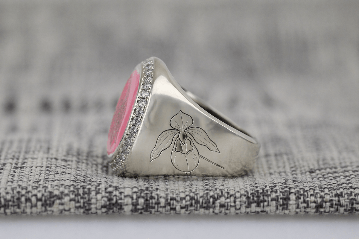 Omega Phi Chi Sorority Ring (ΩΦΧ) - Flower Series - fratrings