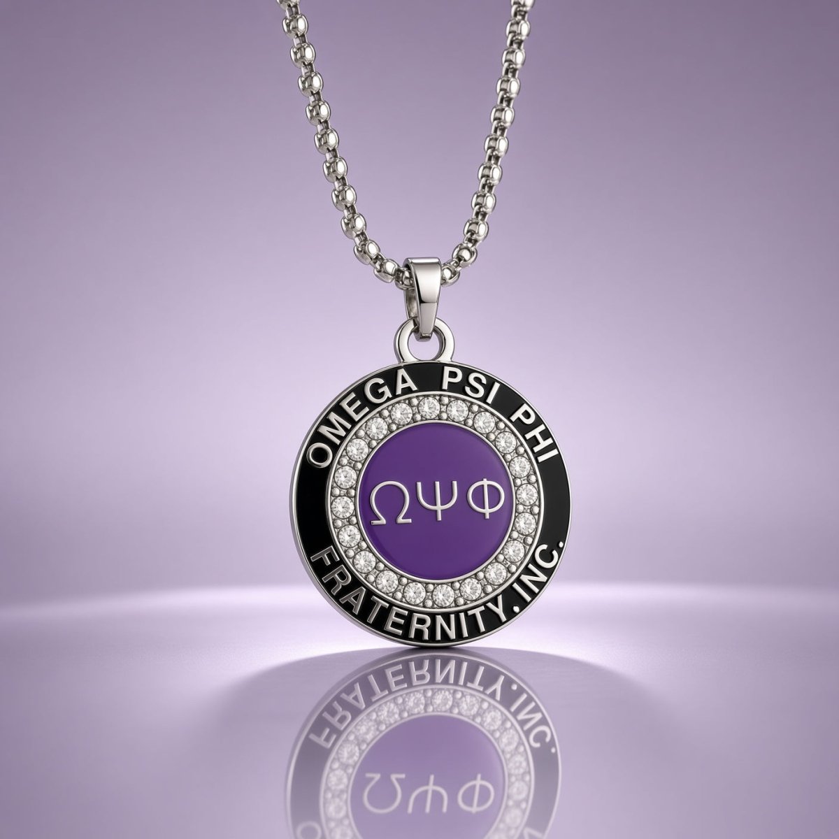 Omega Psi Phi Active Member Pendant Necklace - fratrings