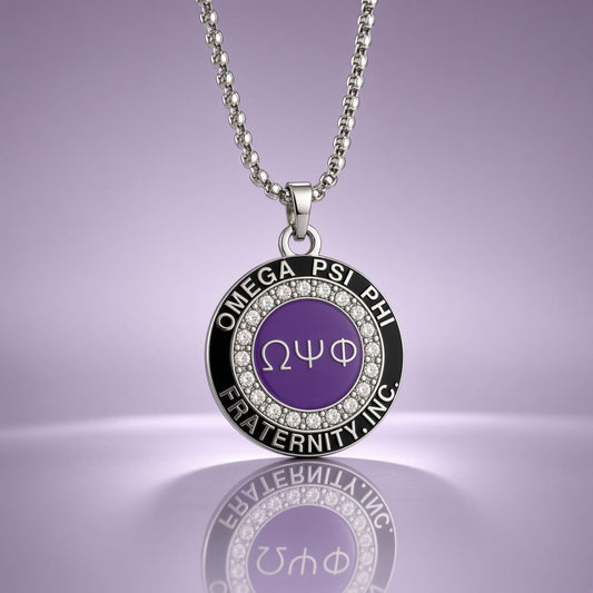 Omega Psi Phi Active Member Pendant Necklace - fratrings