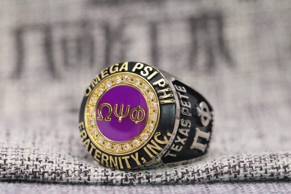 Omega Psi Phi Fraternity Ring Classic Man Series Yellow Gold fratrings