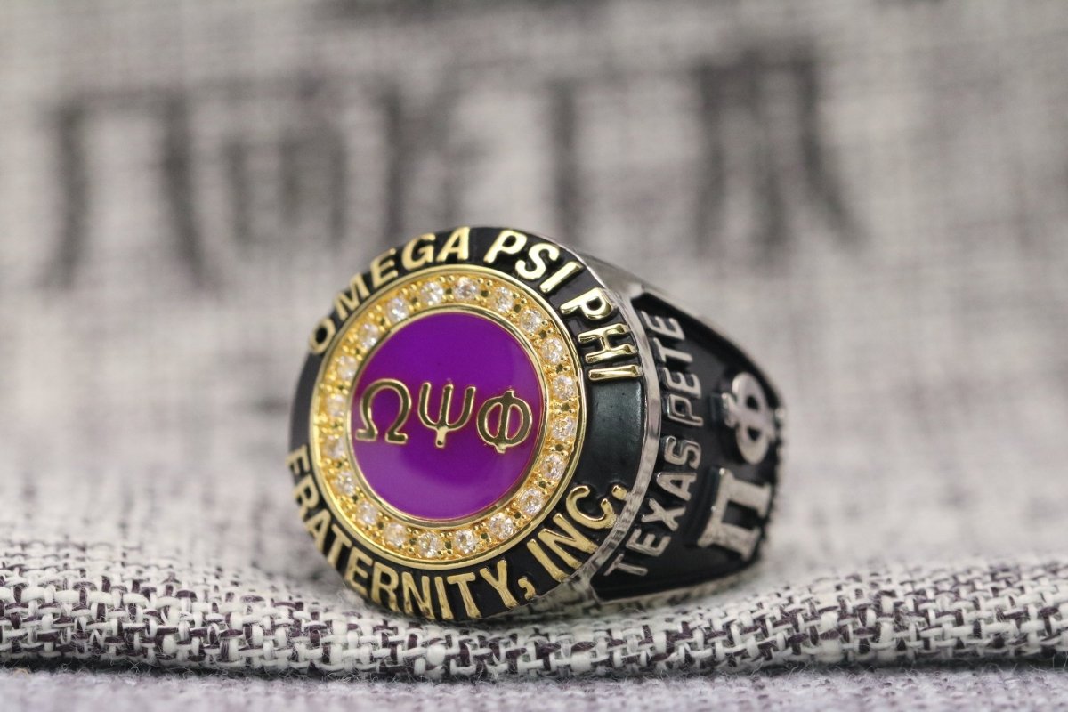 Omega Psi Phi Fraternity Ring (ΩΨΦ) - Classic Man Series, Yellow Gold Face - fratrings