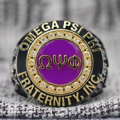 Omega Psi Phi Fraternity Ring (ΩΨΦ) - Classic Man Series, Yellow Gold Face - fratrings