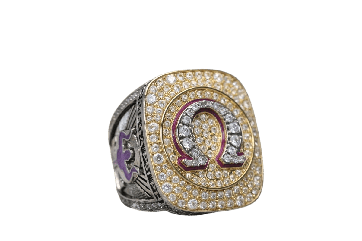 Omega Psi Phi Fraternity Ring (ΩΨΦ) - Shine Series, Dual Finish - fratrings