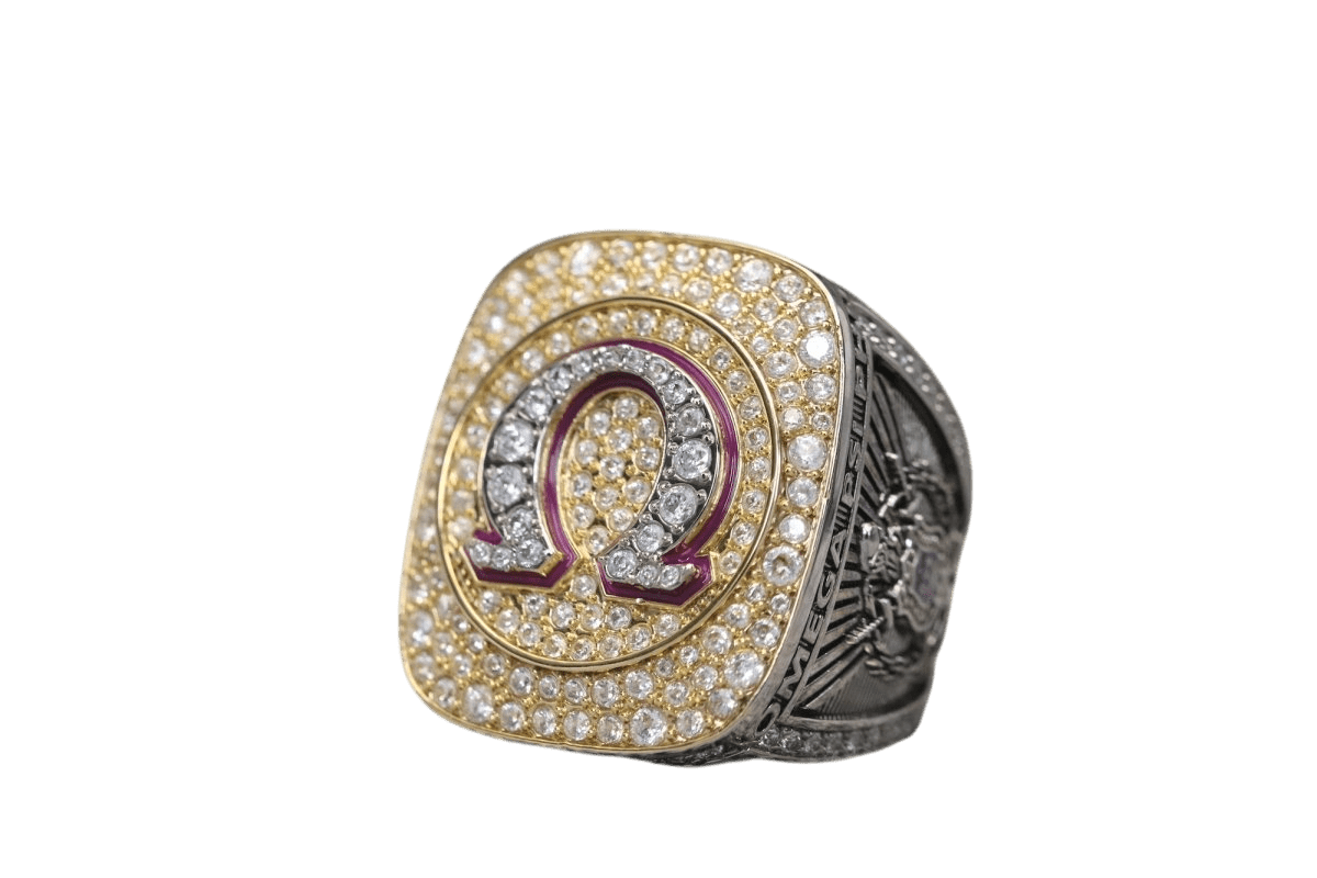 Omega Psi Phi Fraternity Ring (ΩΨΦ) - Shine Series, Dual Finish - fratrings