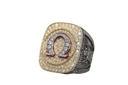 Omega Psi Phi Fraternity Ring (ΩΨΦ) - Shine Series, Dual Finish - fratrings