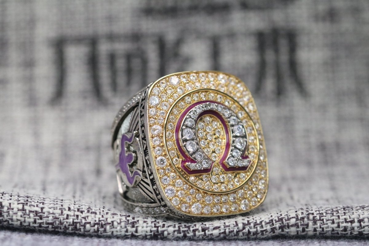 Omega Psi Phi Fraternity Ring (ΩΨΦ) - Shine Series, Yellow Gold Face - fratrings